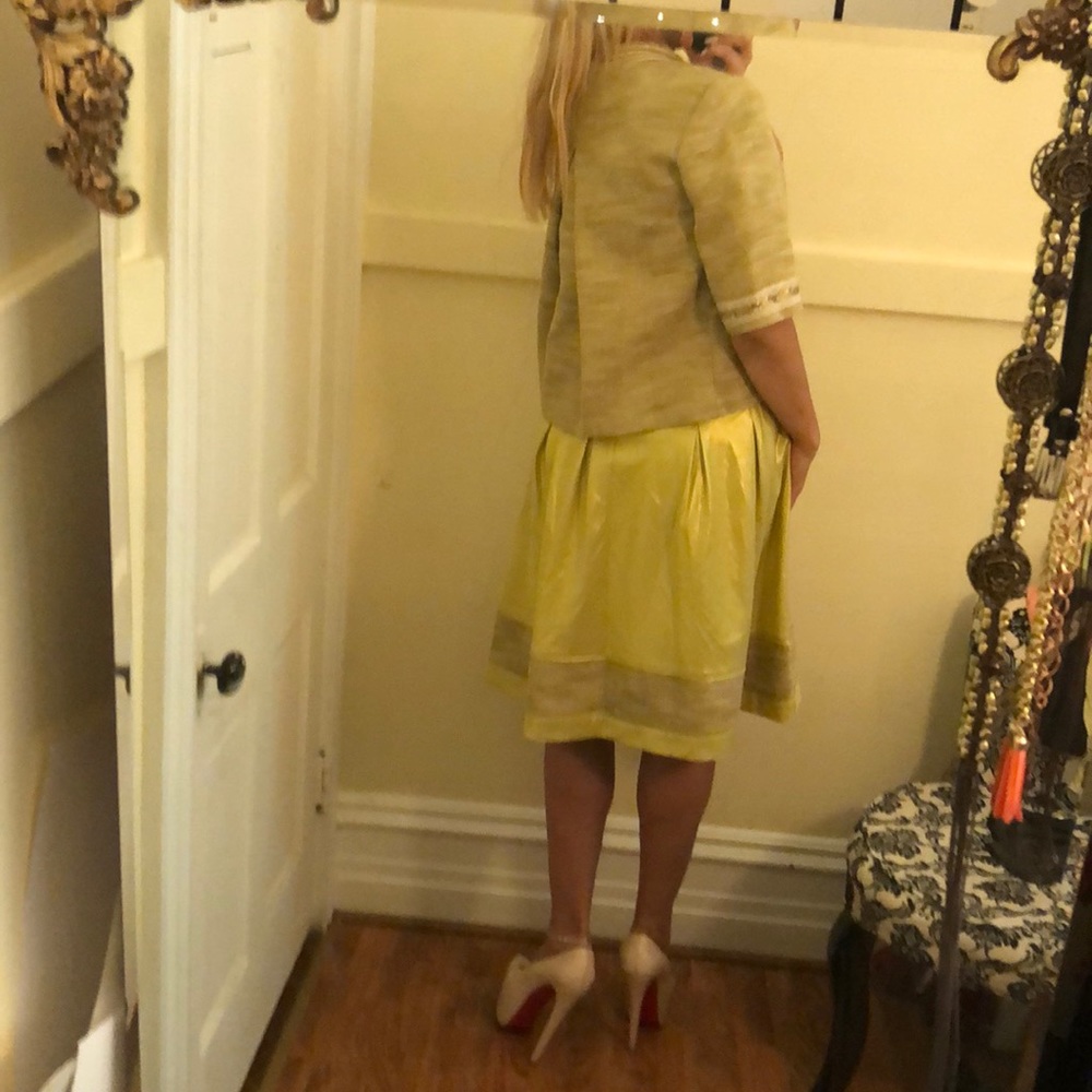 Badgley Mischka gold skirt set M - Picture 5 of 12
